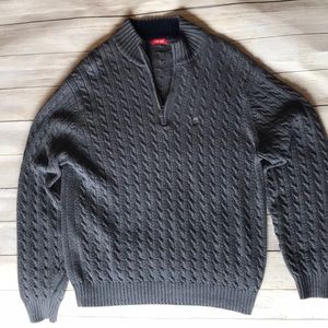 Izod Cable Quarter ZIP Sweater
